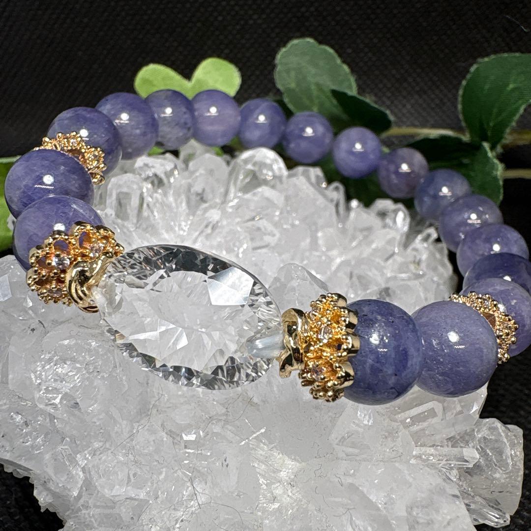 ＊みだきゆ様おまとめ＊水晶　宝石カット　タンザナイト　ブレスレット