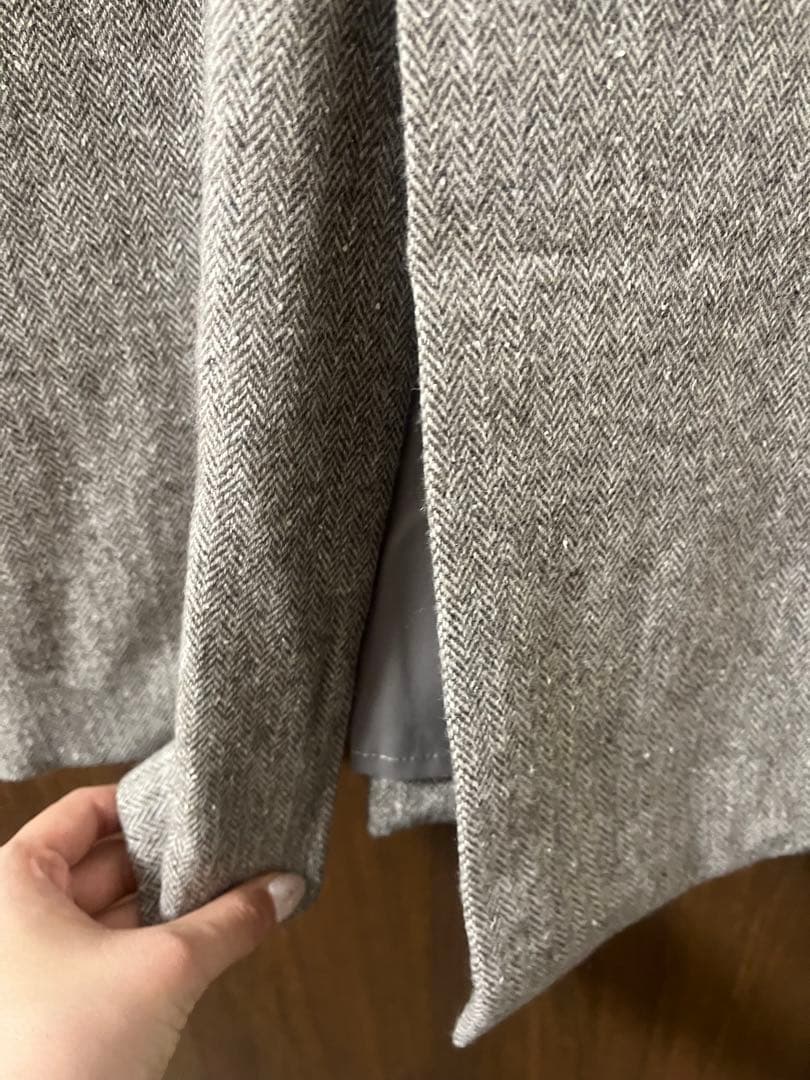 23区　シルクネップへリンボーンオールインワンワンピース ジャンパースカート