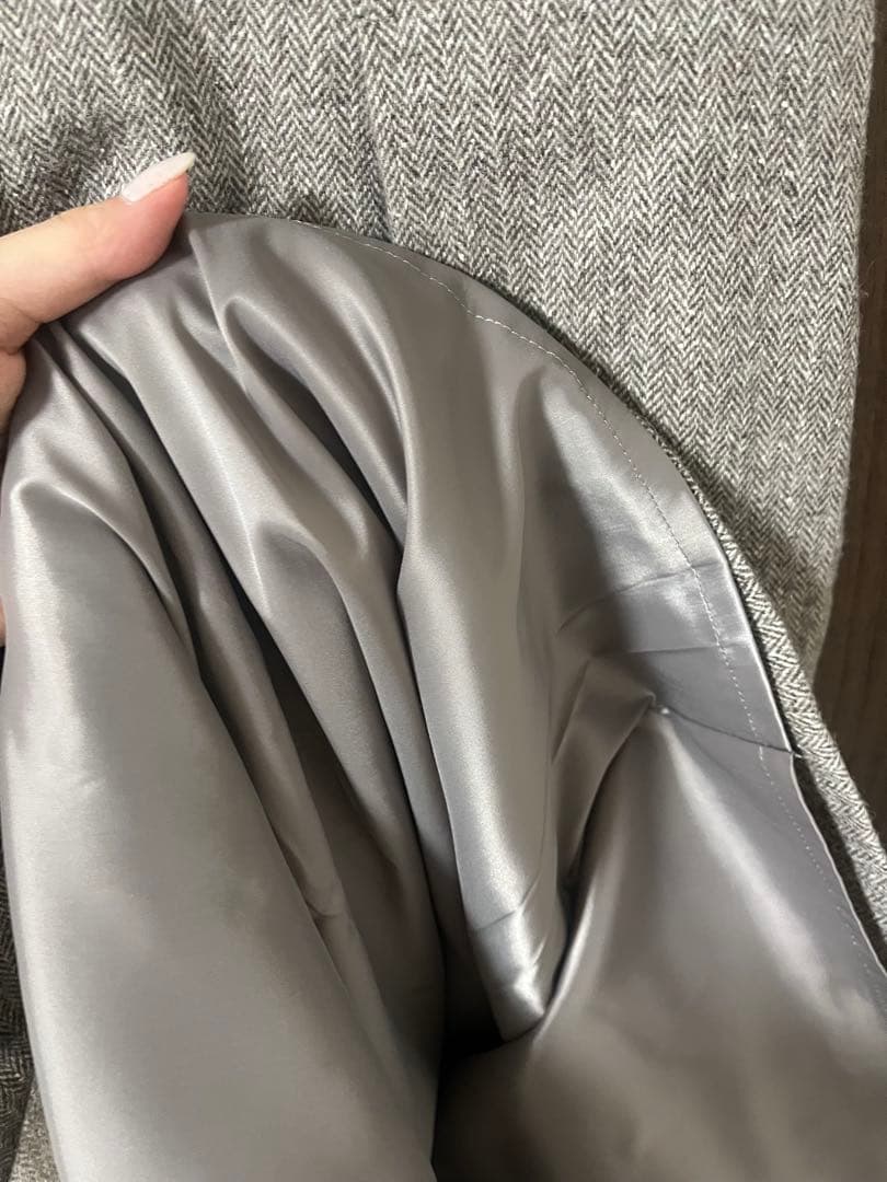 23区　シルクネップへリンボーンオールインワンワンピース ジャンパースカート