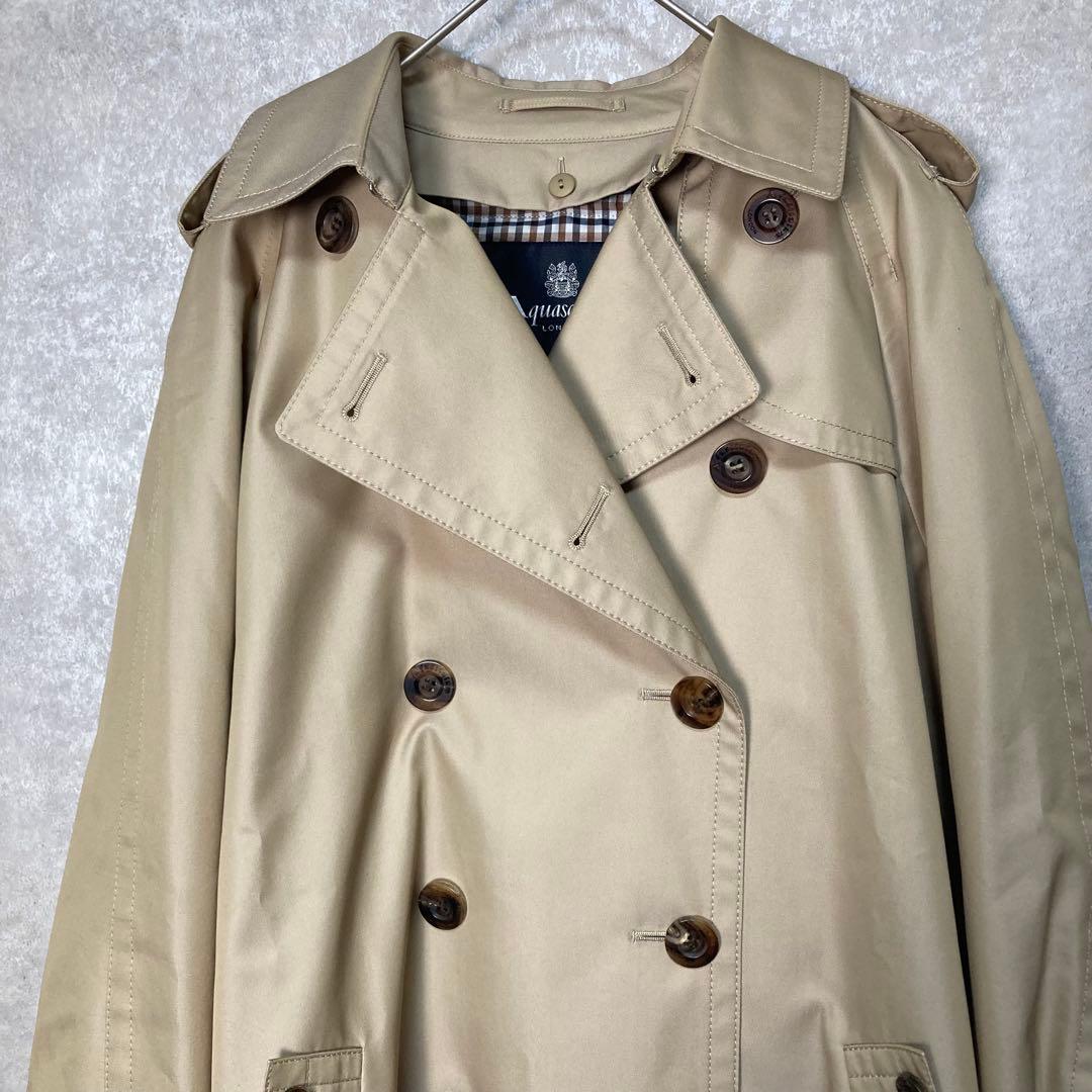 【美品】アクアスキュータム　　トレンチコート　ブルーライナー付　8
