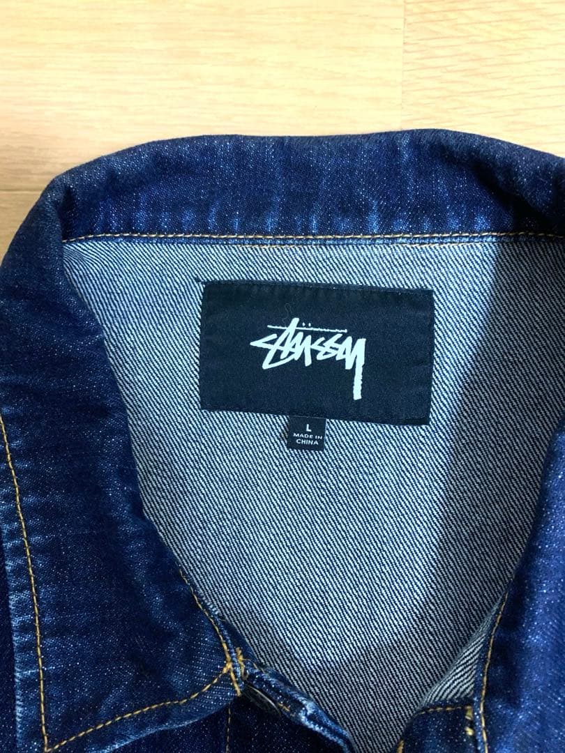レシート、紙タグ付き　Stussy Lサイズ　デニムジャケット