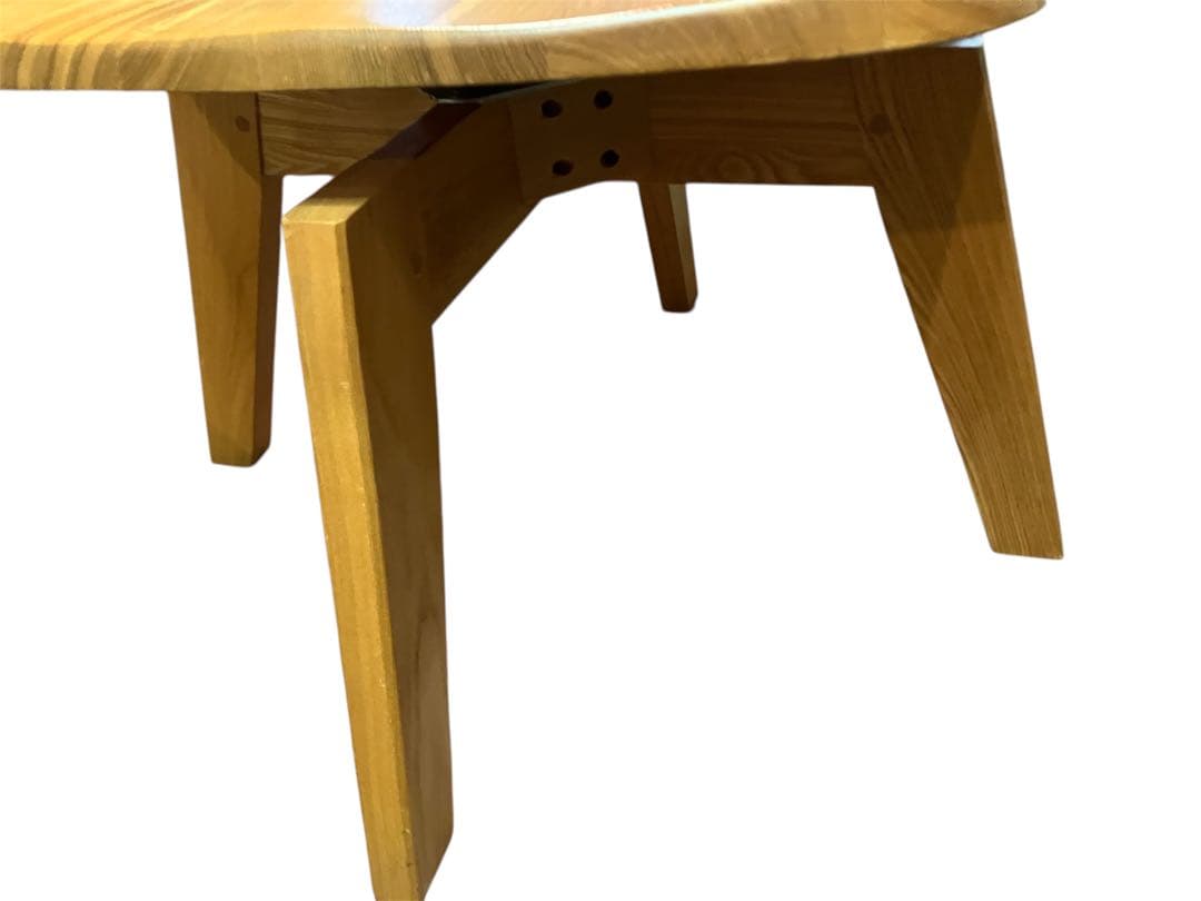 天然木 回転式ダイニングチェア 肘掛け付き ナチュラルウッド