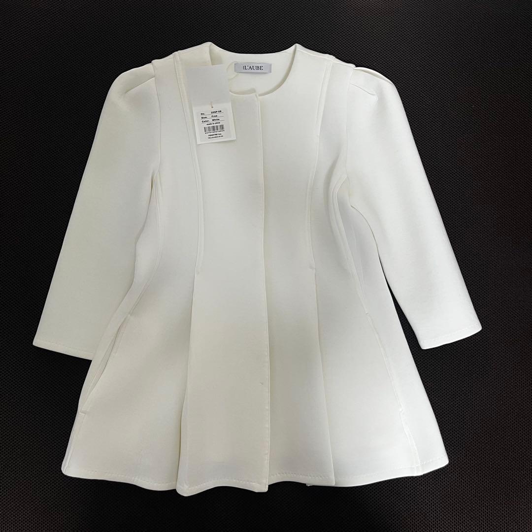 ジャケット・アウター laubeblanc Double Knit Peplum Jacket