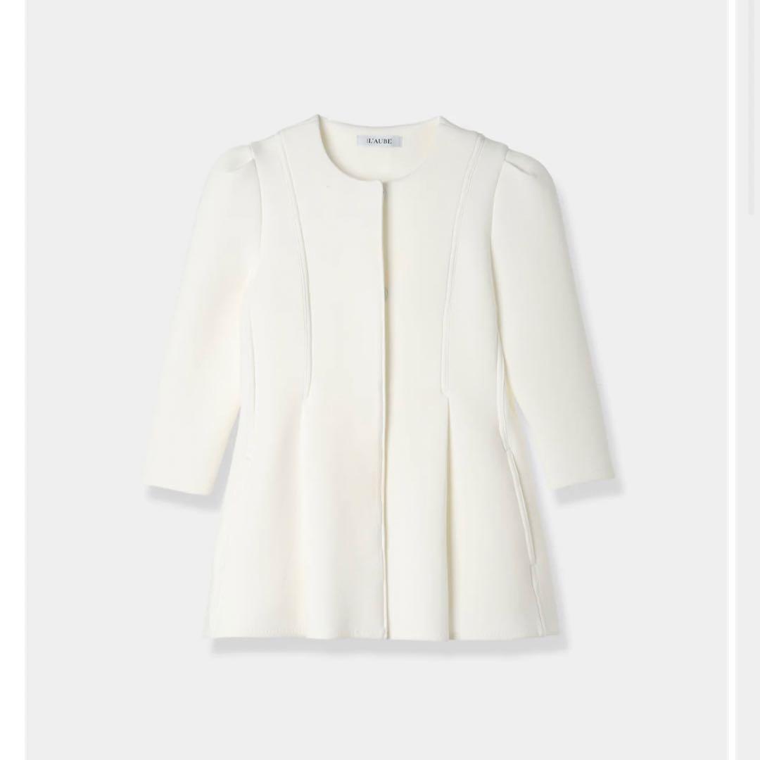 ジャケット・アウター laubeblanc Double Knit Peplum Jacket