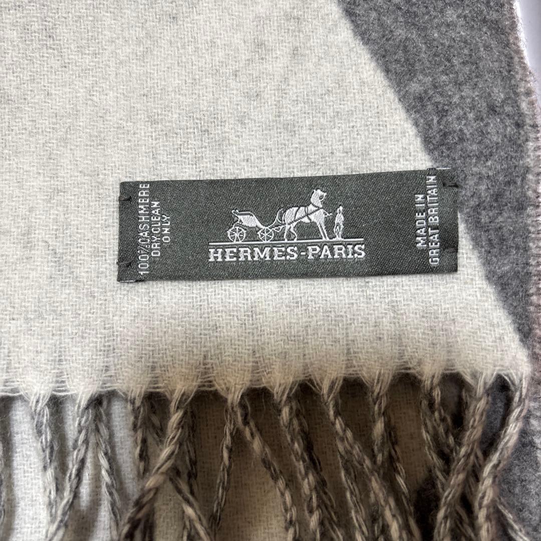 新品 エルメス カシミアマフラー