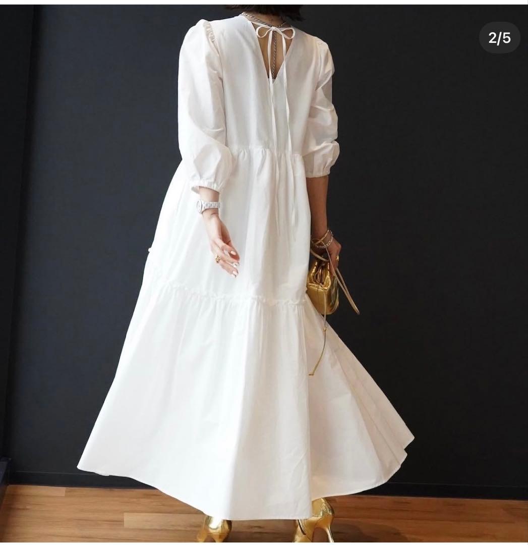 【イデアルールーチェ】コットンティアードワンピース 新品‼️ イデアカッサー 付き