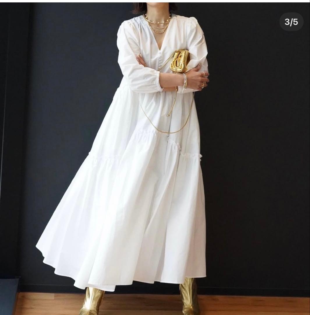 【イデアルールーチェ】コットンティアードワンピース 新品‼️ イデアカッサー 付き