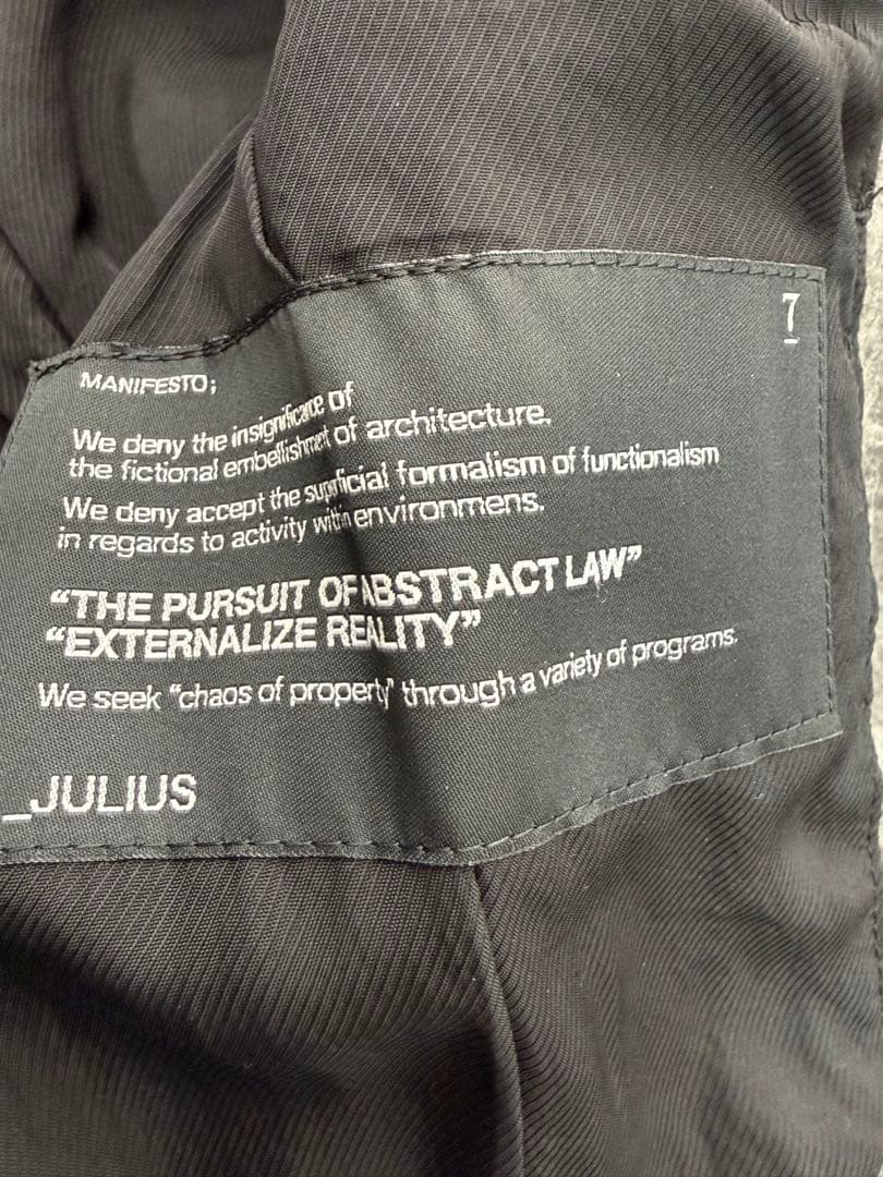 JULIUS ユリウス メルトンウール変形コート