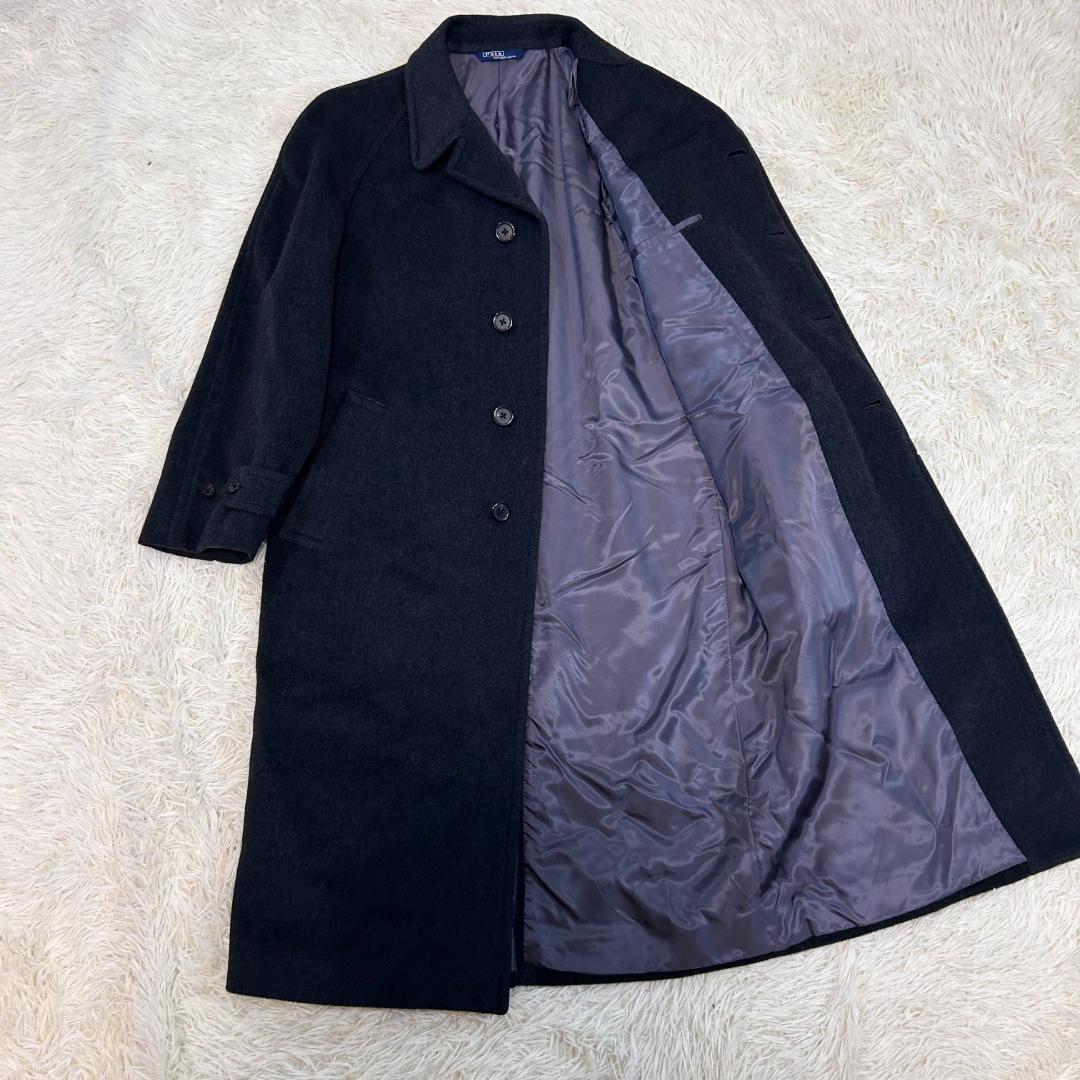 高級　ラルフローレン　ステンカラーコート　ロング丈　ウール　ヴィンテージ　M