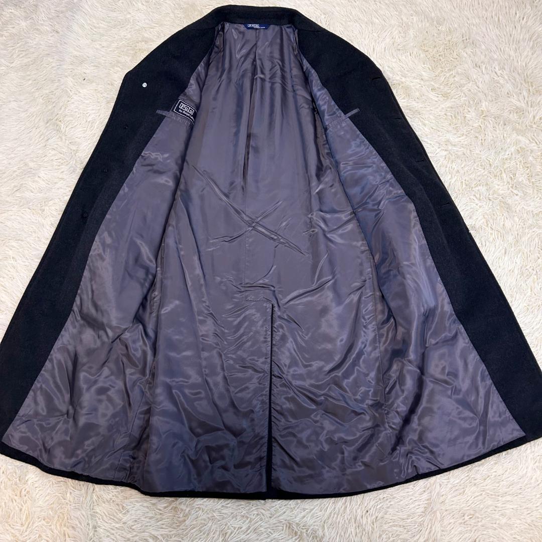 高級　ラルフローレン　ステンカラーコート　ロング丈　ウール　ヴィンテージ　M