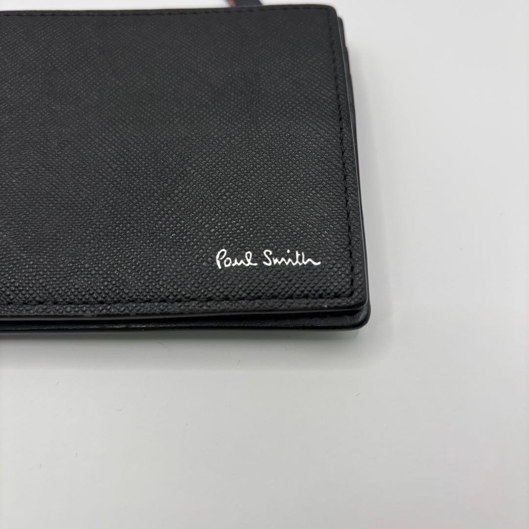 paul smith 二つ折り財布　マネークリップ　ブラック　札入れ　小銭入れ