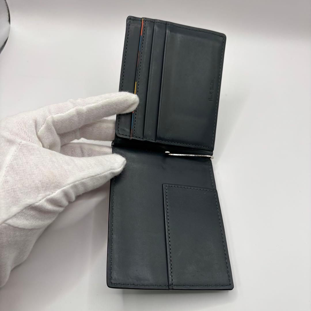 paul smith 二つ折り財布　マネークリップ　ブラック　札入れ　小銭入れ