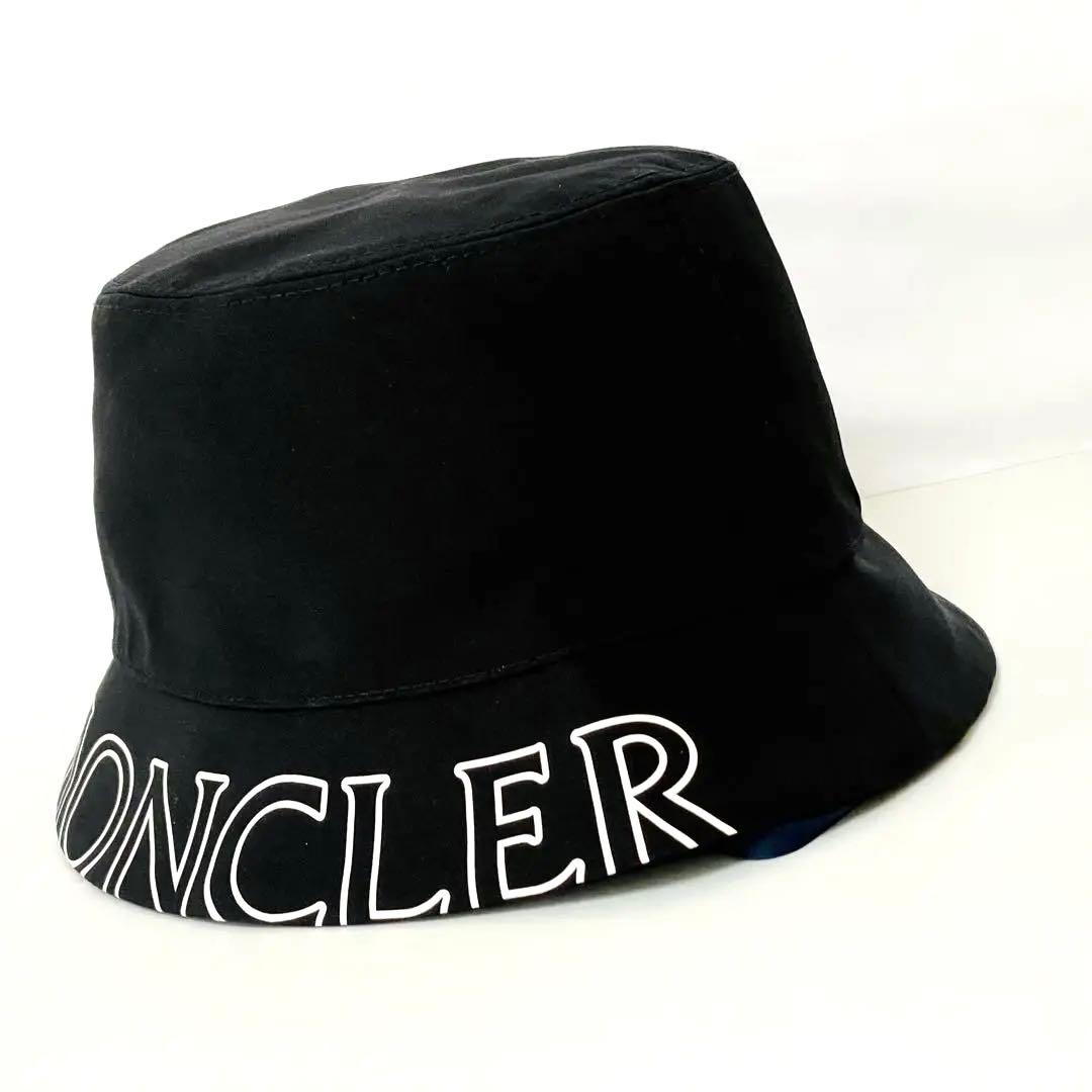 【大人気最終残1】MONCLER モンクレール バケットハット 黒 ブラックS