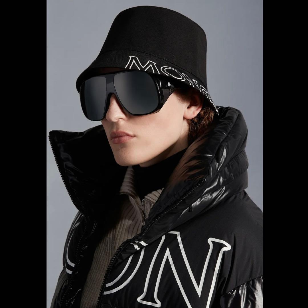 【大人気最終残1】MONCLER モンクレール バケットハット 黒 ブラックS