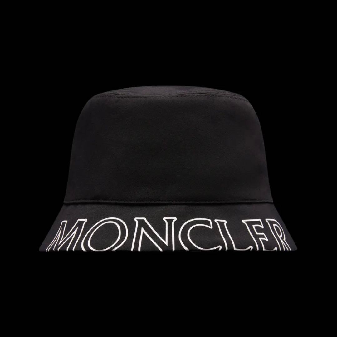 【大人気最終残1】MONCLER モンクレール バケットハット 黒 ブラックS