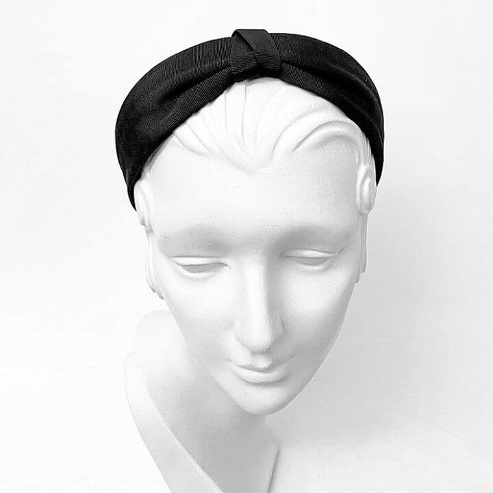 ジェニファーオーレット　幅広 ターバン カチューシャ ヘアバンド 　黒