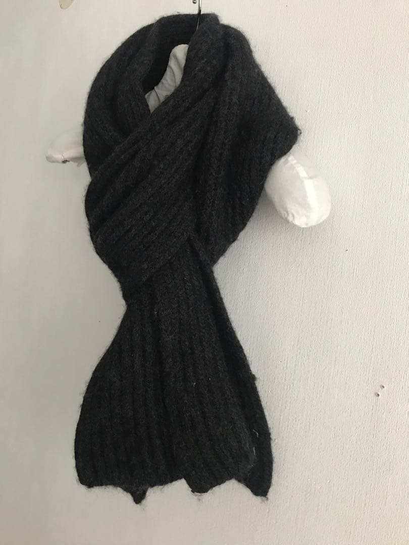 【初期】マルタンマルジェラ　ウールマフラー　チャコール　レア