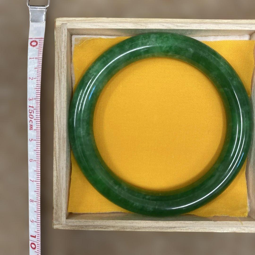 翡翠バングル グリーン ホワイト2個セット