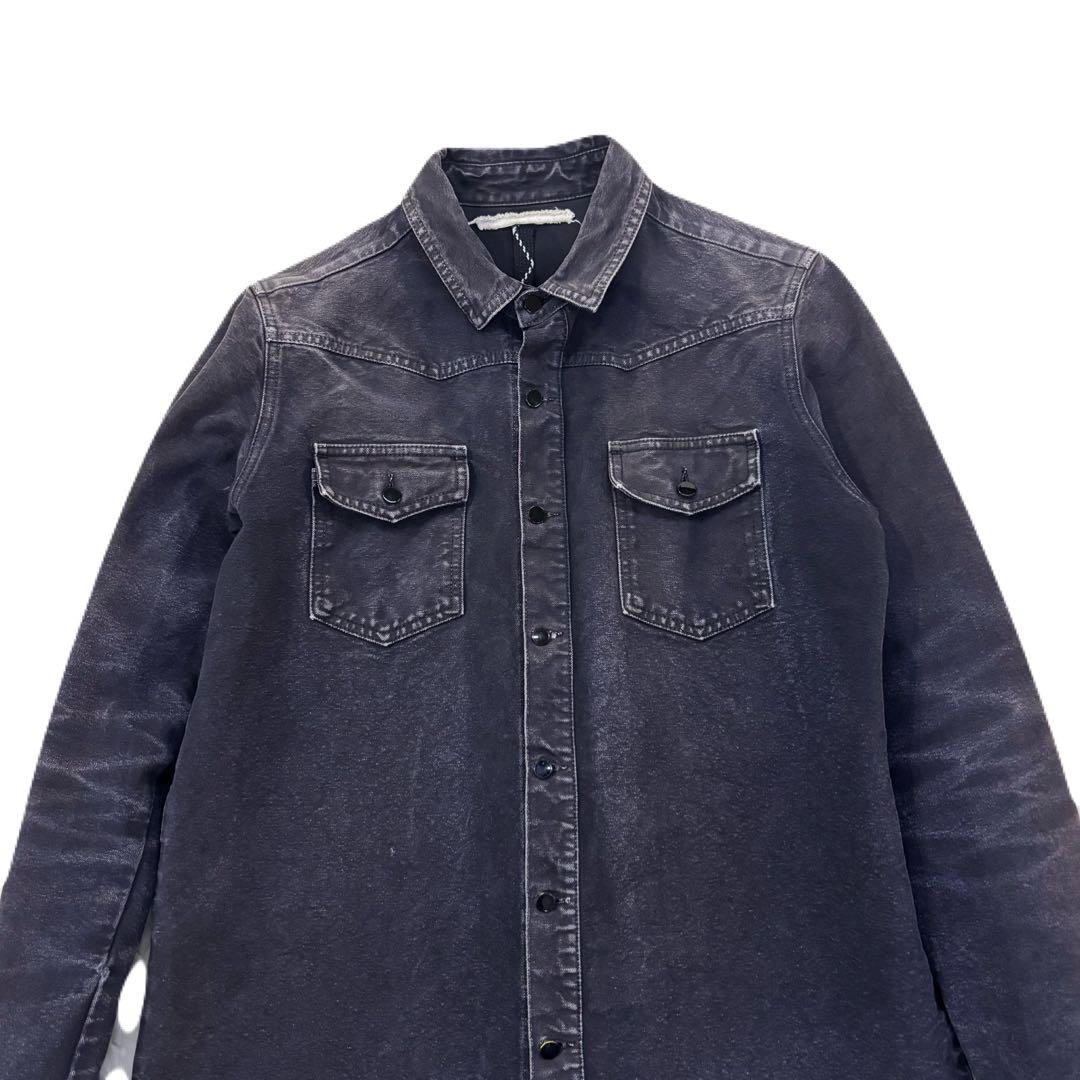 OFF-WHITE デニムシャツ バックプリント WHITEロゴ Mサイズ