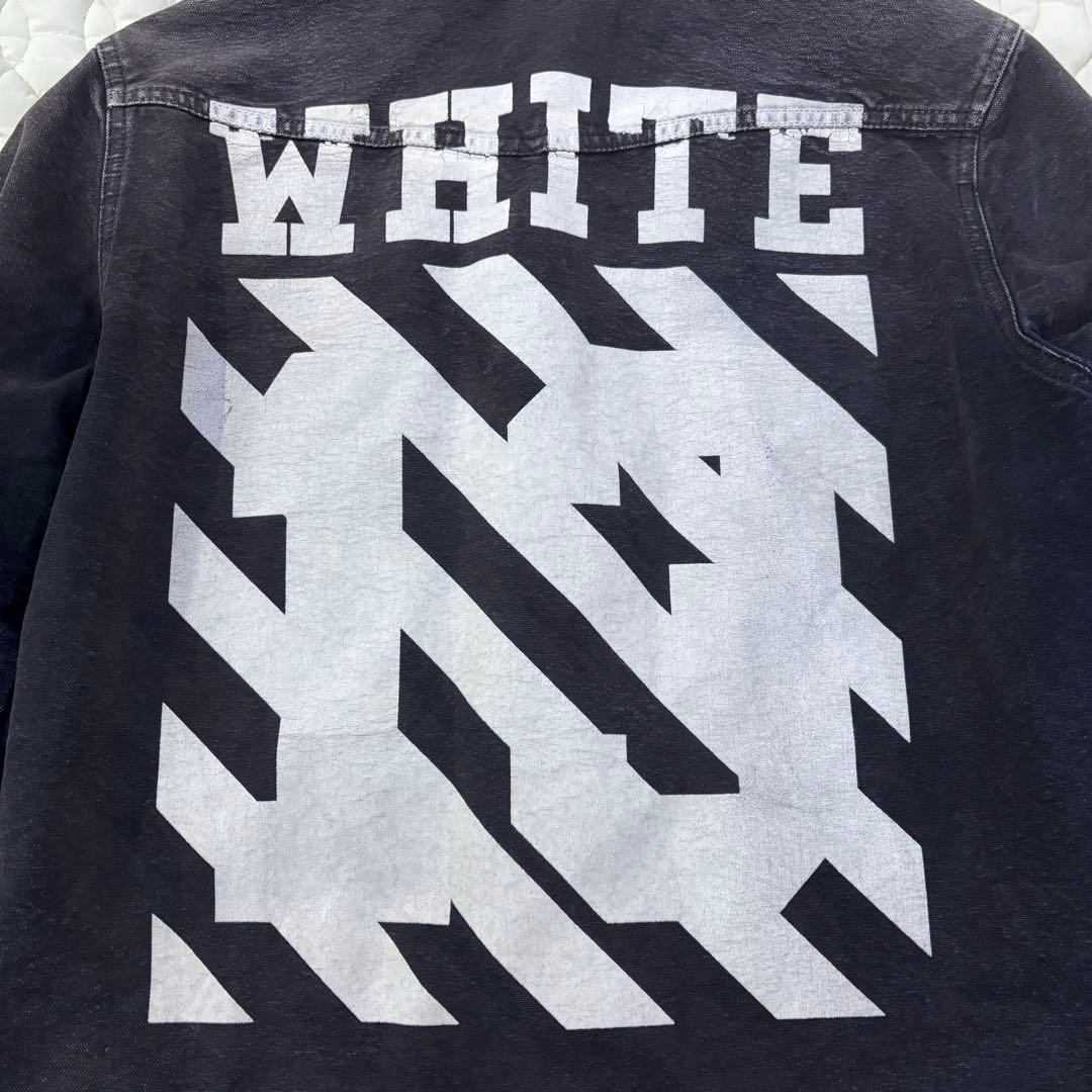 OFF-WHITE デニムシャツ バックプリント WHITEロゴ Mサイズ