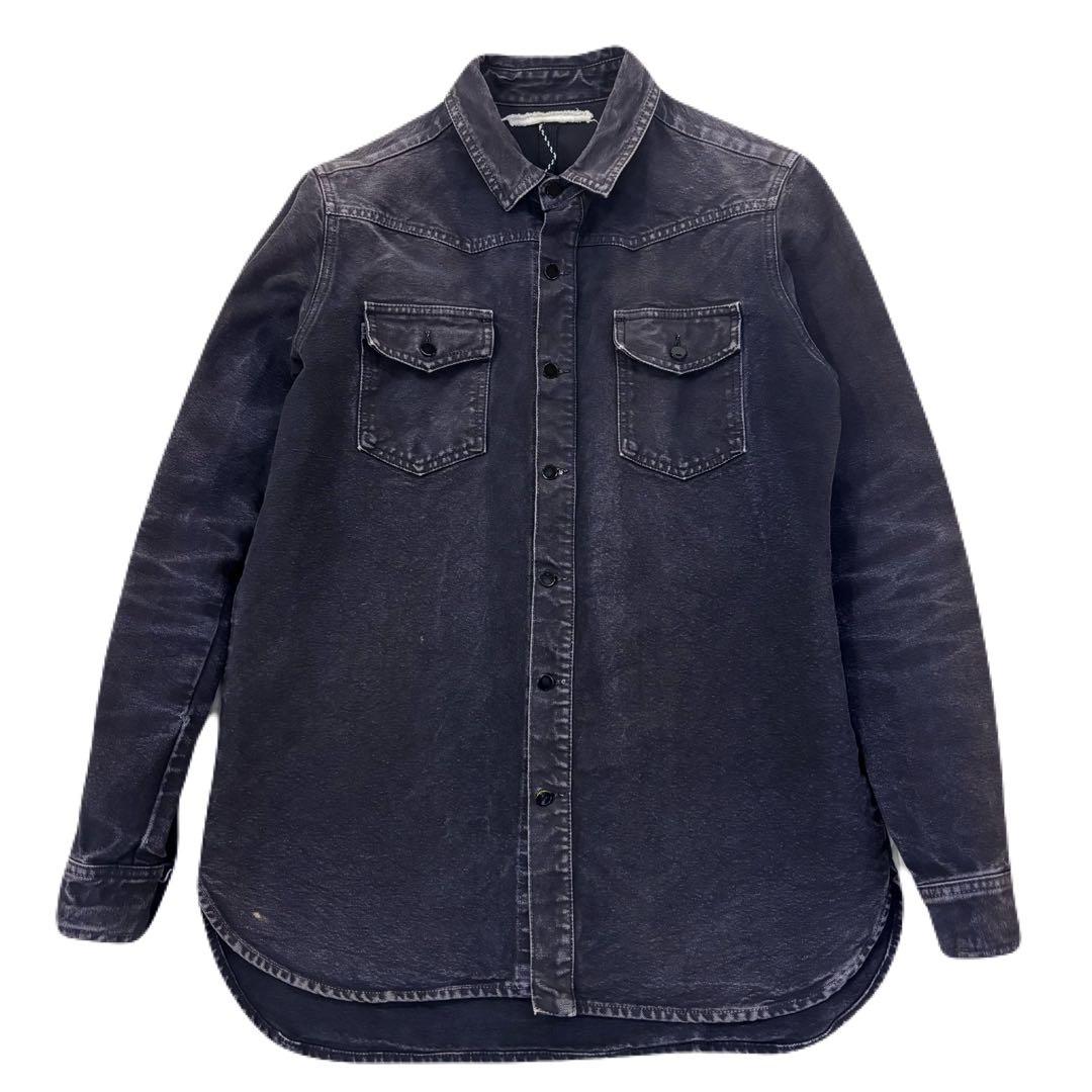 OFF-WHITE デニムシャツ バックプリント WHITEロゴ Mサイズ