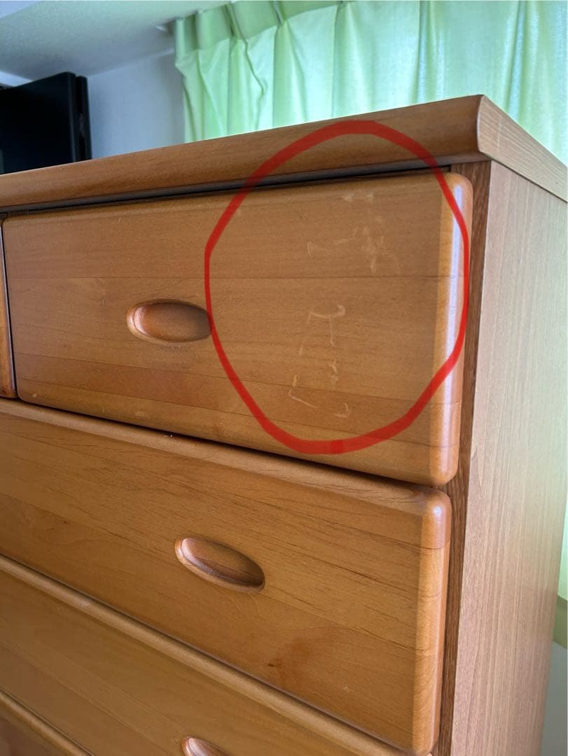 木目調 チェスト 洋服タンス 8段収納