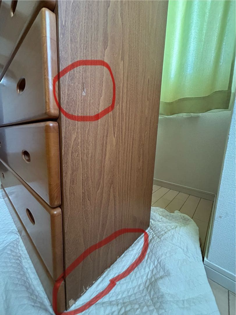 木目調 チェスト 洋服タンス 8段収納