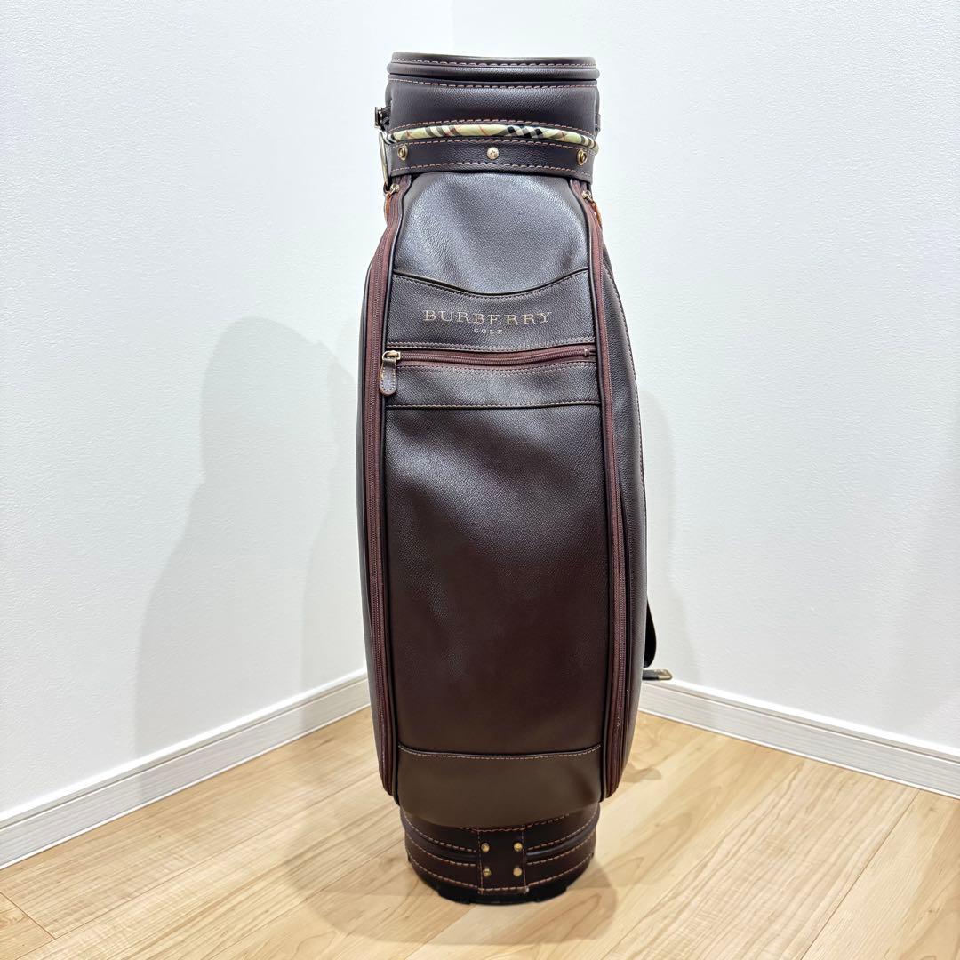 【希少廃盤】 BURBERRY バーバリー ブラウンレザー キャディバッグ