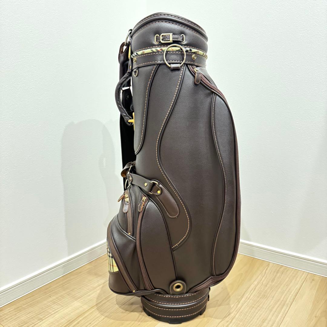 【希少廃盤】 BURBERRY バーバリー ブラウンレザー キャディバッグ