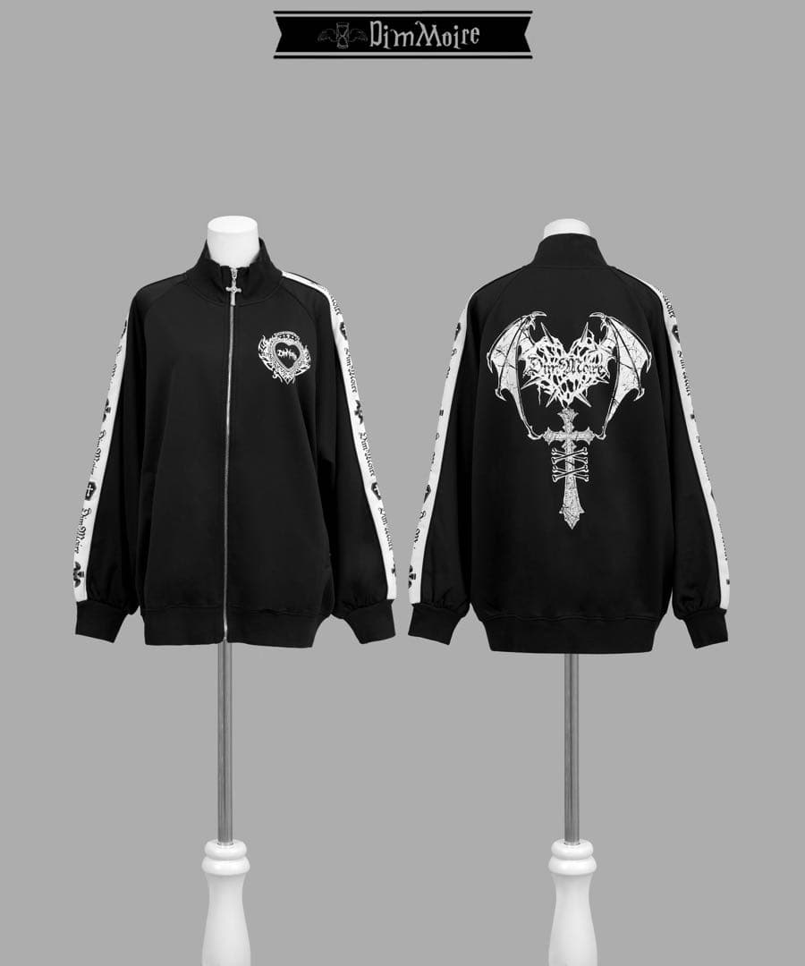 【DimMoire】 ロゴプリントジャージトップス ブラック