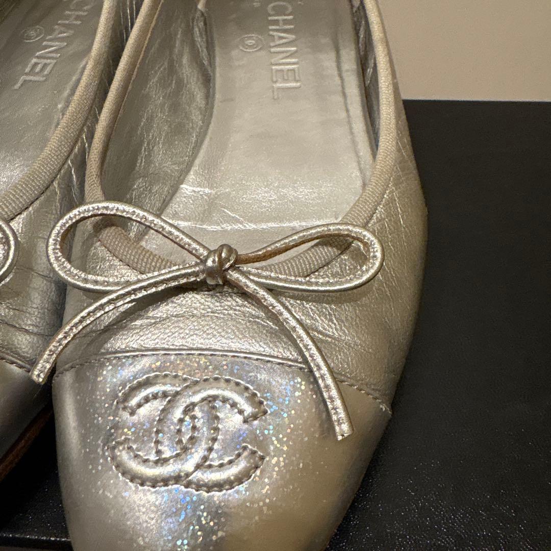 最終値下げ CHANEL バレエフラットシューズ　371/2C