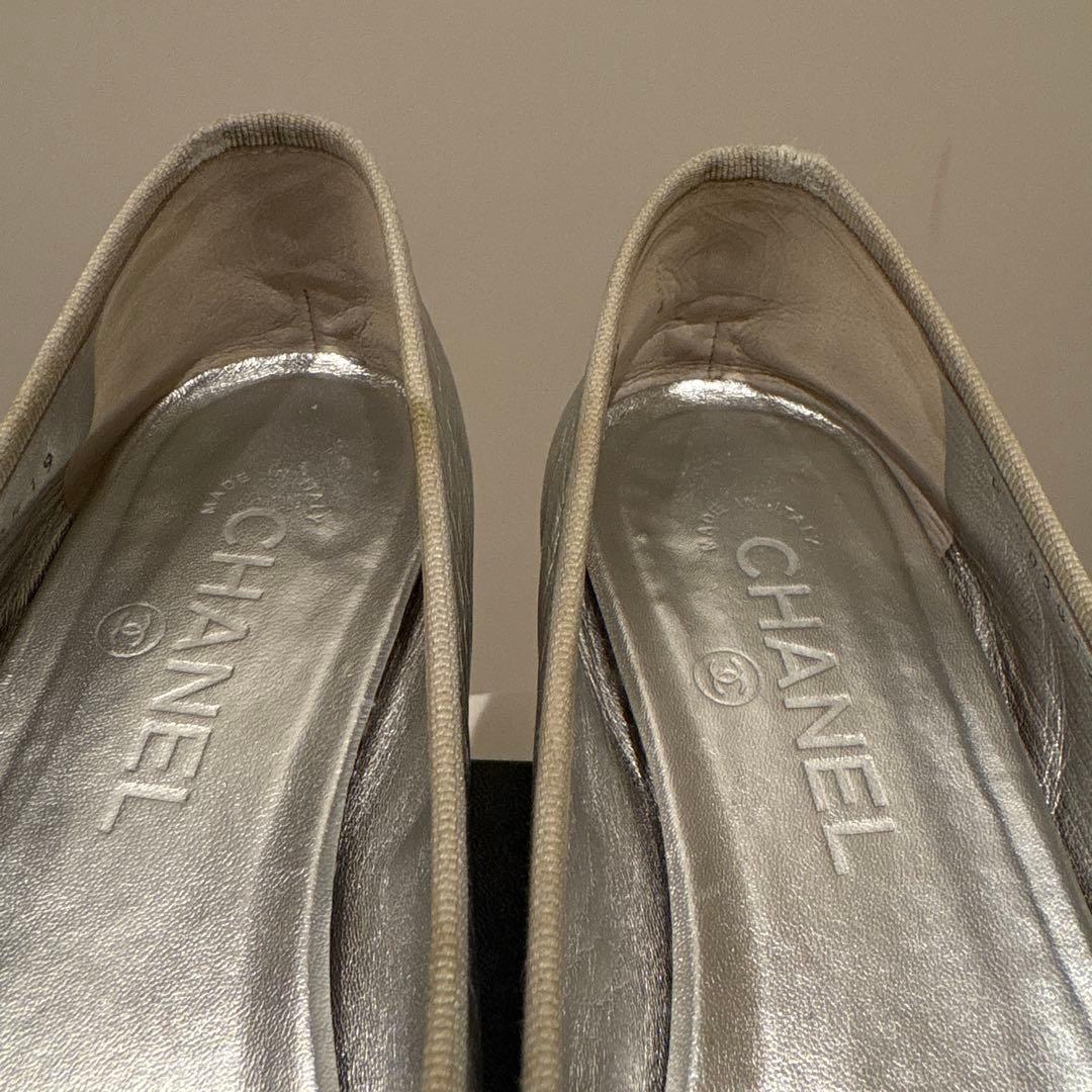 最終値下げ CHANEL バレエフラットシューズ　371/2C