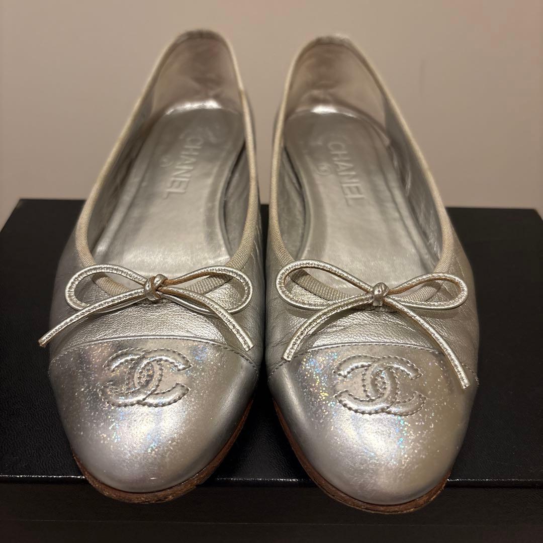 最終値下げ CHANEL バレエフラットシューズ　371/2C