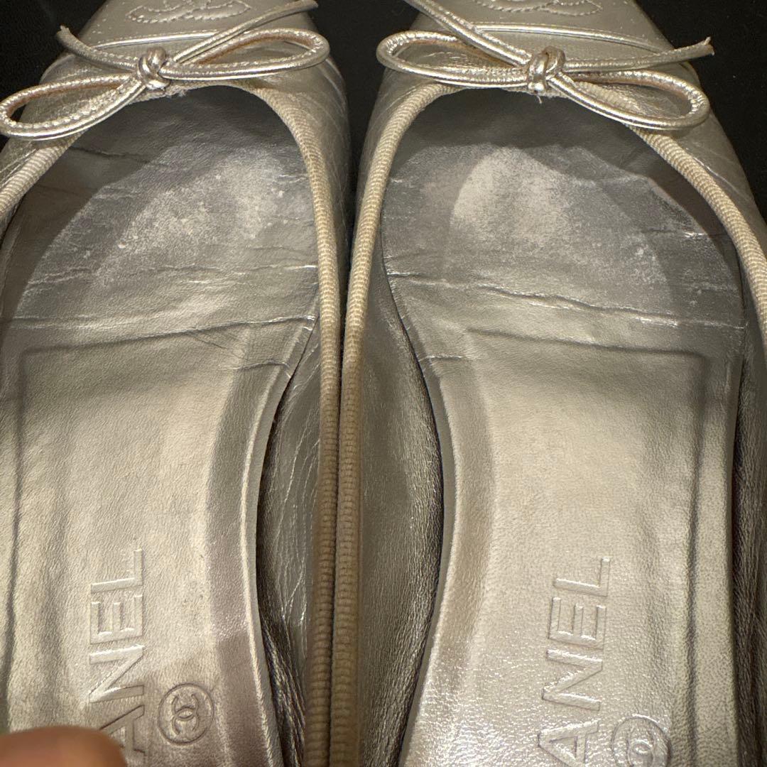 最終値下げ CHANEL バレエフラットシューズ　371/2C