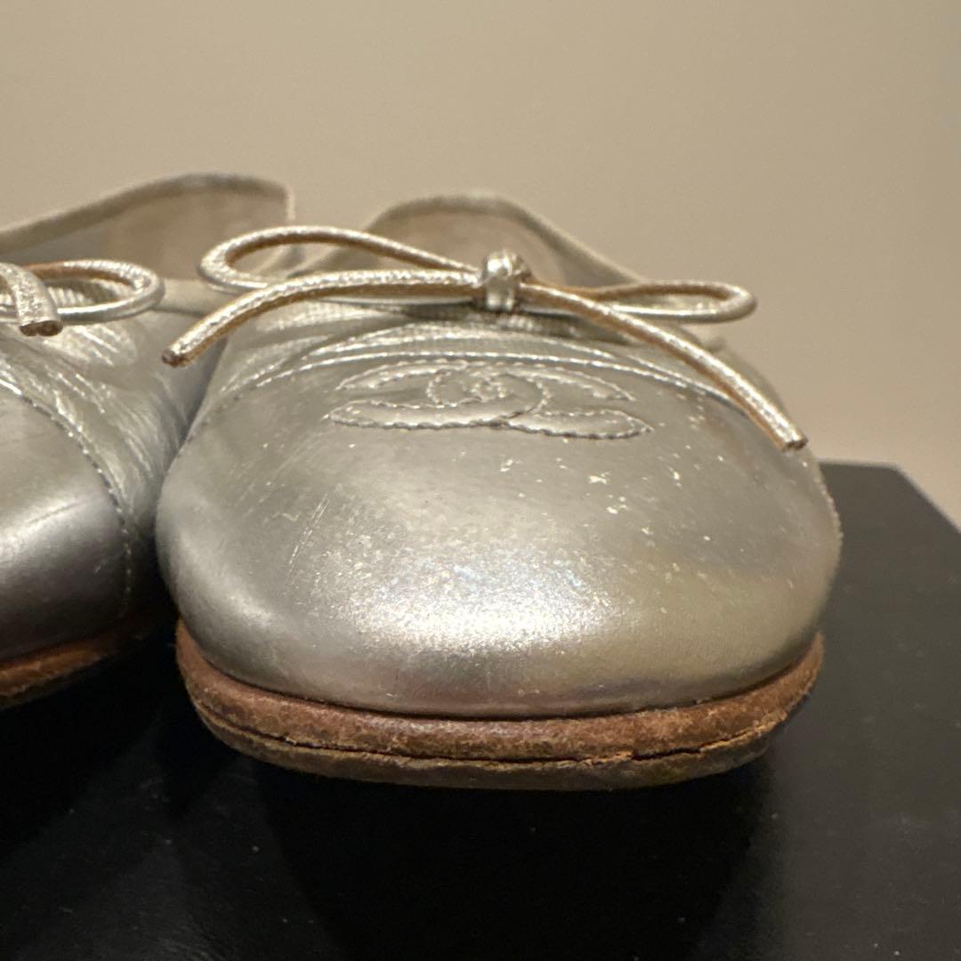 最終値下げ CHANEL バレエフラットシューズ　371/2C