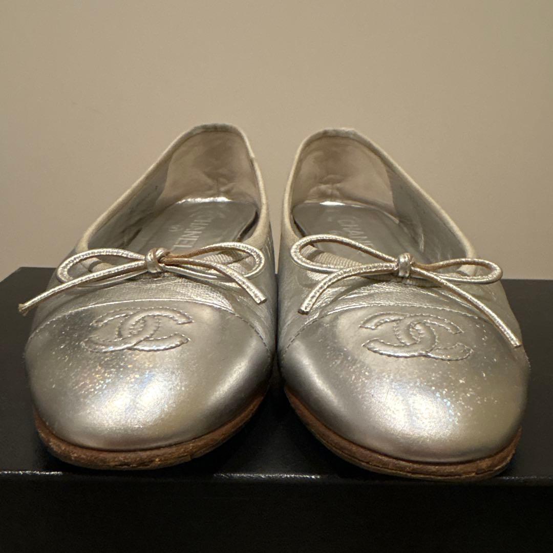 最終値下げ CHANEL バレエフラットシューズ　371/2C