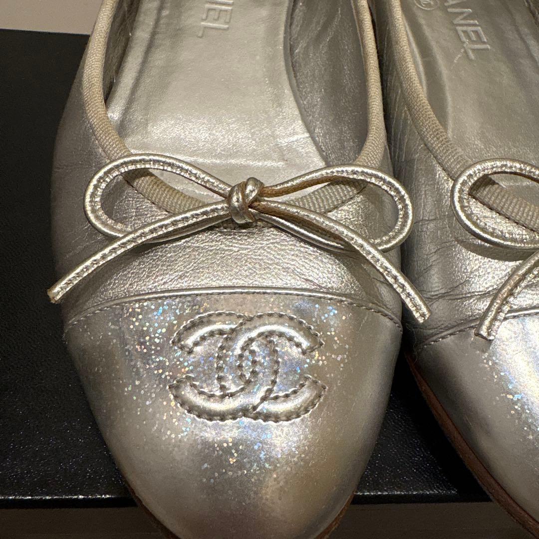 最終値下げ CHANEL バレエフラットシューズ　371/2C
