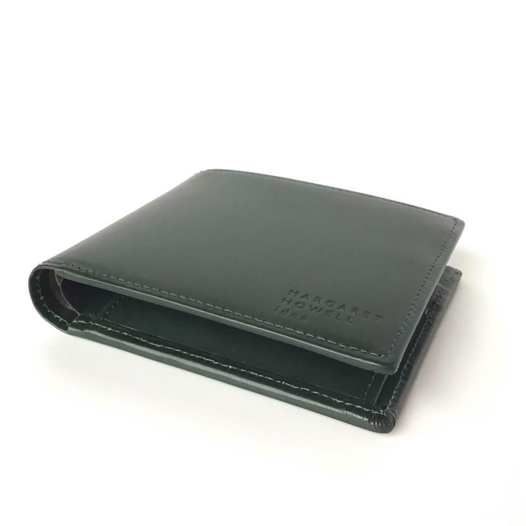 【新品】マーガレットハウエル✨ナチュラルタンニング 2つ折り財布 グリーン 緑