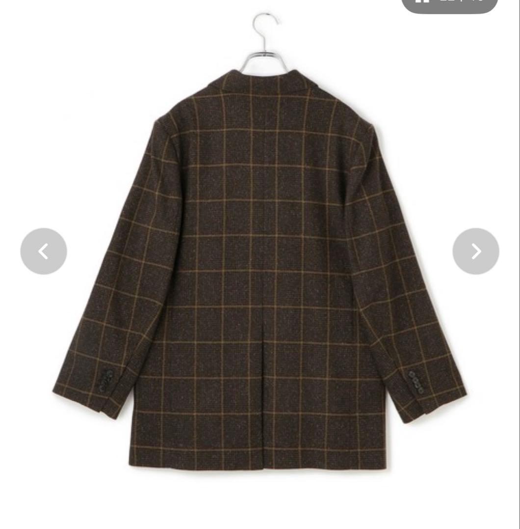 《完売》【ADAM ET ROPE'】ダブルブレストツイード＆チェックジャケット