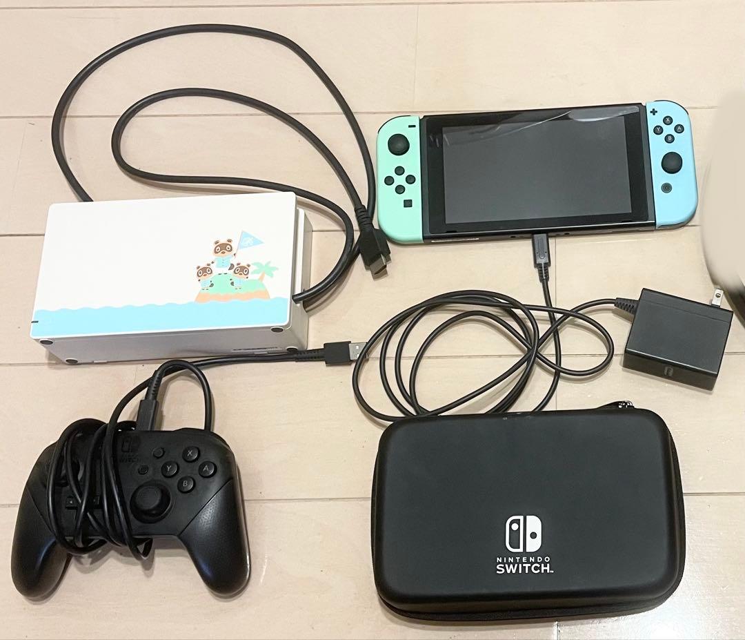 Switch本体 （どうぶつの森仕様）+ ケース➕プロコン