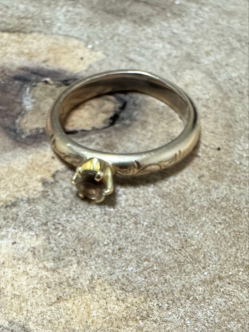 GOLD 金　14k ゴールドリング　アンダリュサイト　ジュエリーリング