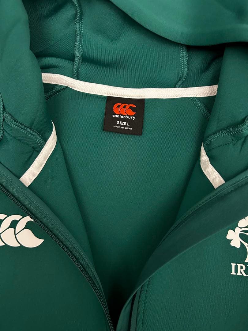 Canterbury ラグビー　アイルランド代表　選手用　フルジップパーカー　L