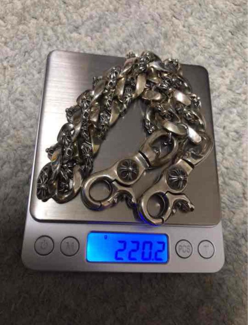 ファンシー ウォレットチェーン 2クリップ シルバー925