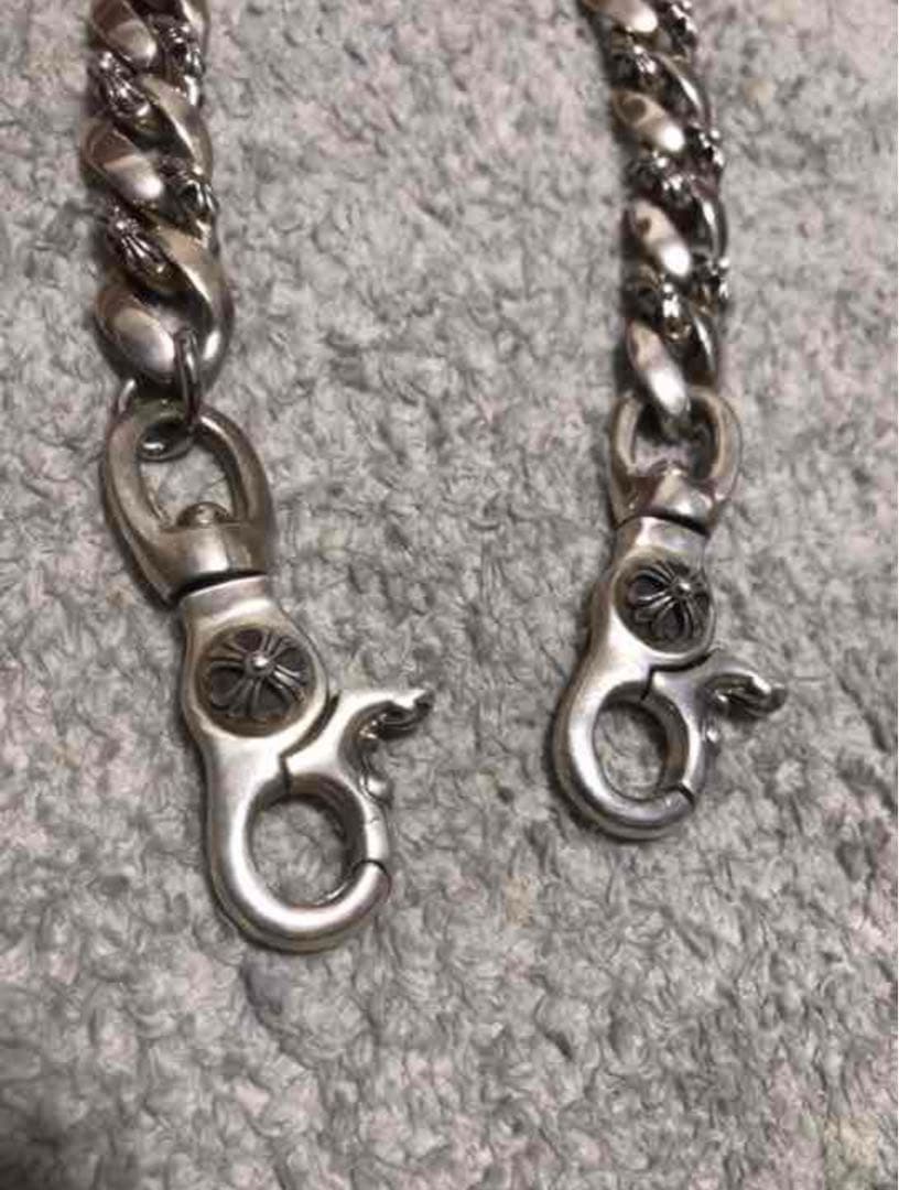 ファンシー ウォレットチェーン 2クリップ シルバー925