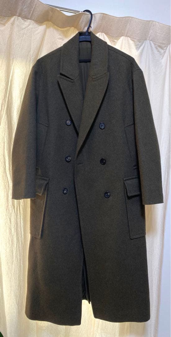 allsaints オリーブグリーン ダブルブレストコート S