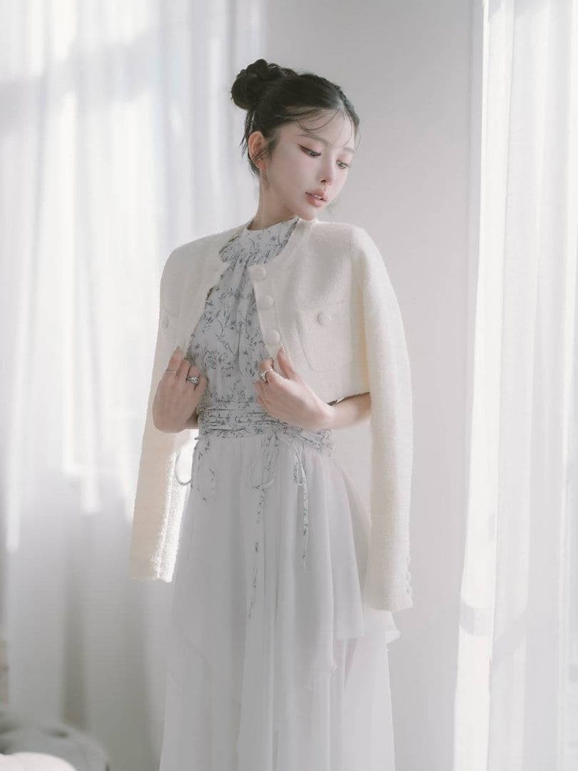 ダーリッチ アメスリギャザーシフォンロングワンピース 新品タグ付き