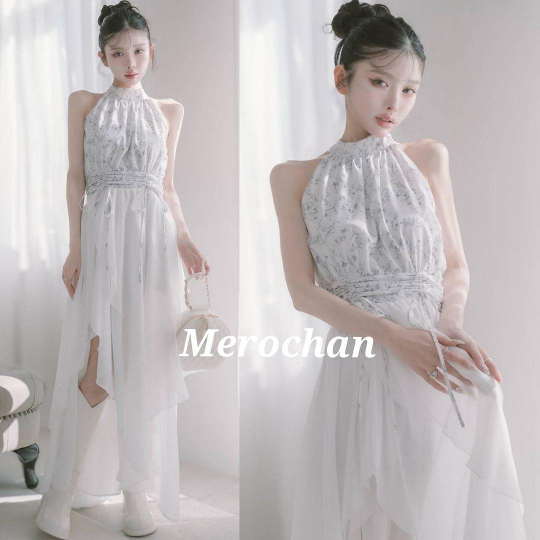 ダーリッチ アメスリギャザーシフォンロングワンピース 新品タグ付き