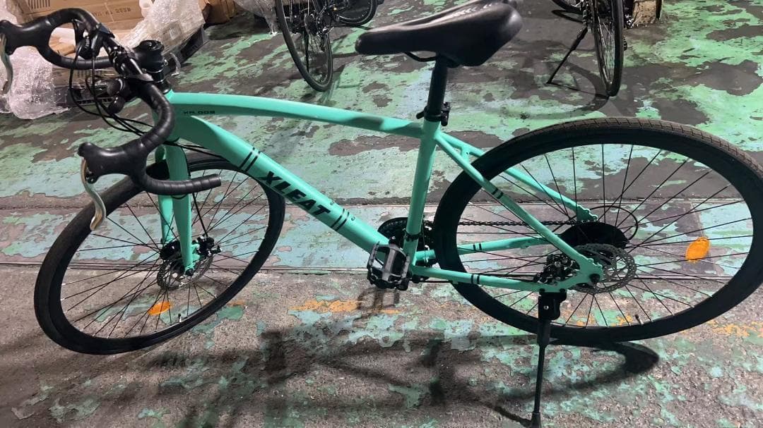 中古美品ロードバイク 自転車 初心者 21段変速　ターコイズ