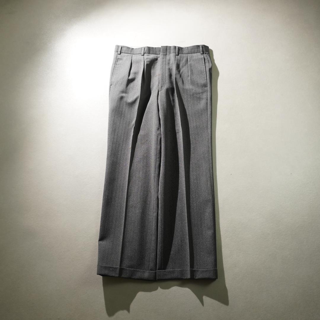 90s Burberrys ヘリンボーン柄ダブルセットスーツ グレー/VW177