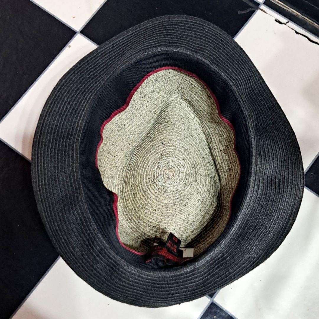 Borsalino ボルサリーノ　バイカラー　中折れ　ペーパーハット　59